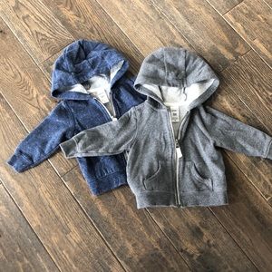 Carter’s Boys Zip-Up Sweatshirts - Size 6 Months